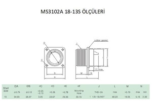 MS3102A 18-13S Disi Askeri Konnektör-KUKDONG #3