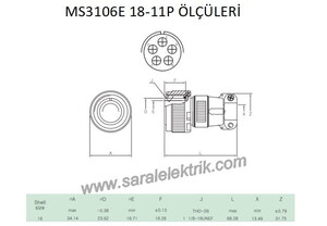 MS3106E 18-11P Askeri Konnektör-KUKDONG #3