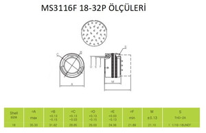 MS3116F 18-32P Askeri Konnektör-KUKDONG #2