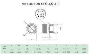 MS3101F 28-4S Disi Askeri Konnektör-KUKDONG #2