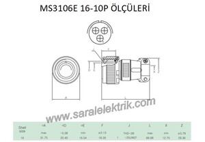 MS3106E 16-10P Askeri Konnektör-KUKDONG #3