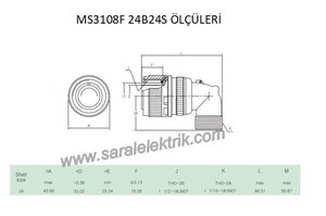 MS3108F 24B24S Askeri Konnektör-KUKDONG #3