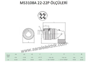 MS3108F 22-22P Askeri Konnektör-KUKDONG #3