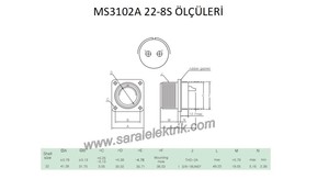 MS3102A 22-8S Disi Askeri Konnektör-KUKDONG #3