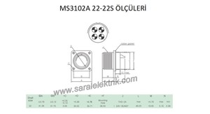 MS3102A 22-22S Disi Askeri Konnektör-KUKDONG #3