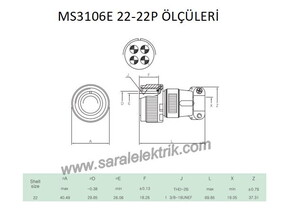 MS3106E 22-22P Askeri Konnektör-KUKDONG #3