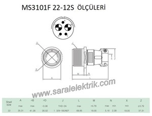 MS3101F 22-12S Disi Askeri Konnektör-KUKDONG #2