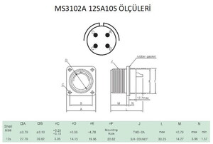 MS3102A 12SA10S Askeri Konnektör-KUKDONG #3