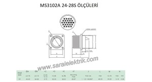 MS3102A 24-28S Disi Askeri Tip Konnektör-KUKDONG #3