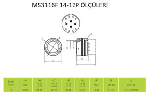 MS3116F 14-12P Askeri Konnektör-KUKDONG #2