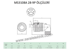 MS3108F 28-9P Askeri Konnektör-KUKDONG #3