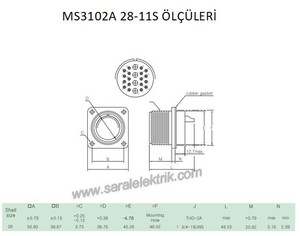 MS3102A 28-11S Disi Askeri Konnektör-KUKDONG #3