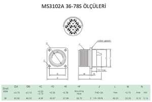 MS3102A 36-78S Disi Askeri Konnektör-KUKDONG #3