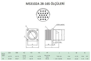 MS3102A 28-16S Disi Askeri Konnektör-KUKDONG #3