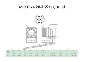 MS3102A 28-16S Disi Askeri Konnektör-KUKDONG #3