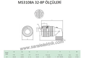 MS3108F 32-8P Askeri Konnektör-KUKDONG #3