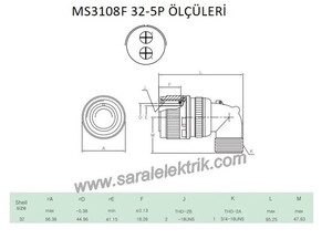 MS3108F 32-5P Askeri Konnektör-KUKDONG #3