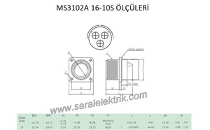 MS3102A 16-10S Disi Askeri Konnektör-KUKDONG #3