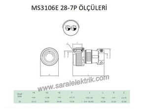 MS3106E 28-7P Askeri Konnektör-KUKDONG #3